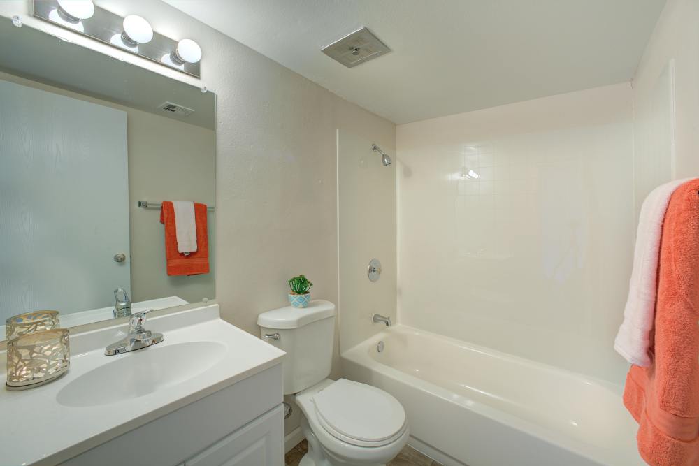 Bathroom at Fair Oaks Apartments in Sacramento,California