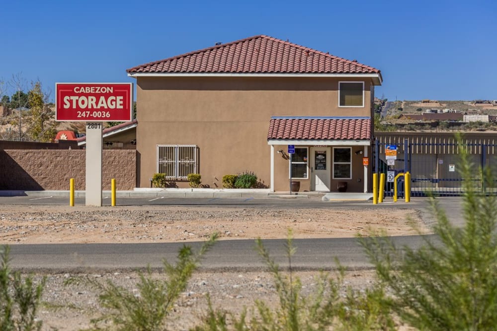 Entrance at Cabezon Storage in Rio Rancho, New Mexico. 