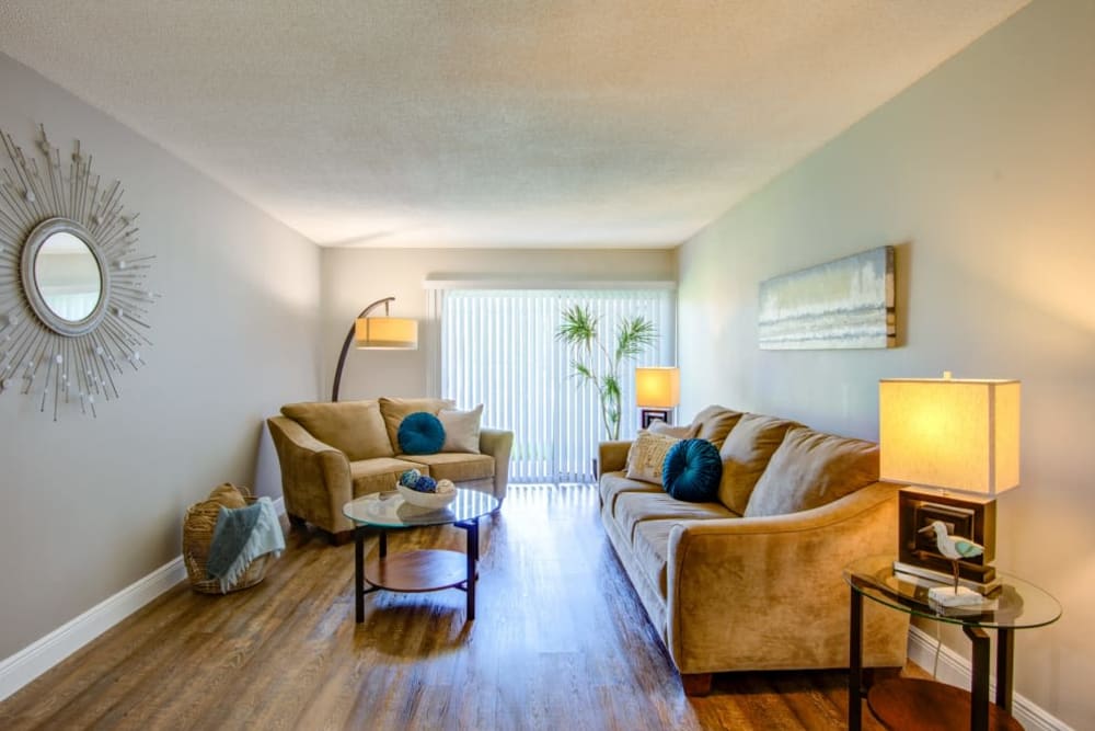 Elegant sitting room at Lime Tree Village in Deerfield Beach, Florida