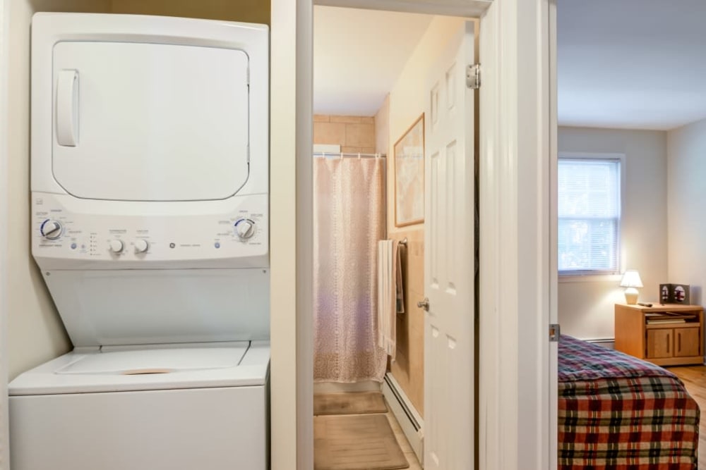 Washer and dryer at Jackson House Apartments in Chatham, New Jersey