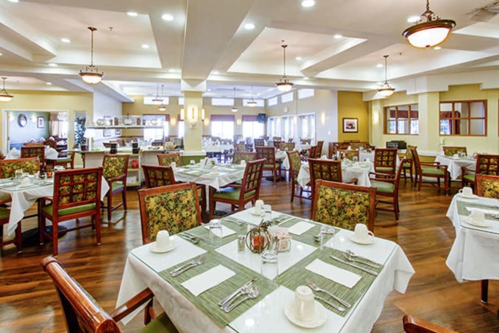 The dining room at The Iris Senior Living in Great Falls, Montana. 