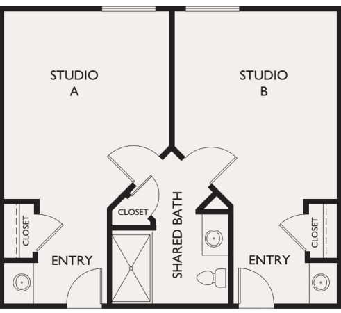 Memory care studio II at The Commons at Elk Grove in Elk Grove, California