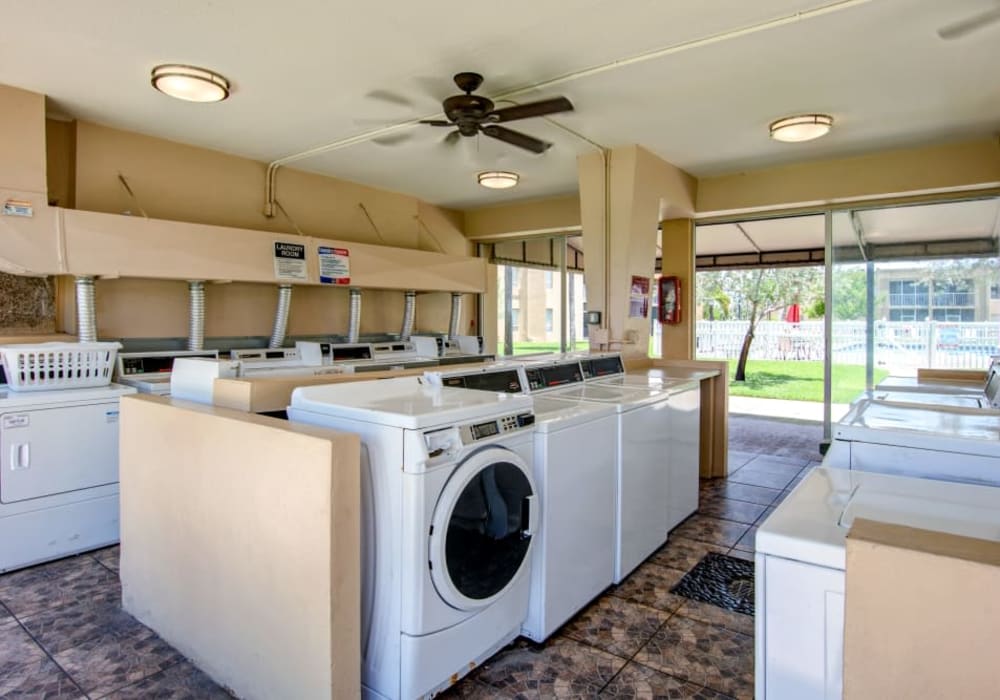 Laundry facility at Lime Tree Village in Deerfield Beach, Florida