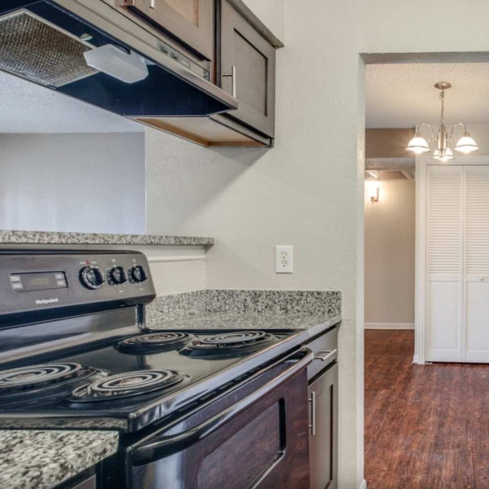 Fully equipped kitchen at Gable Point in Dallas, Texas