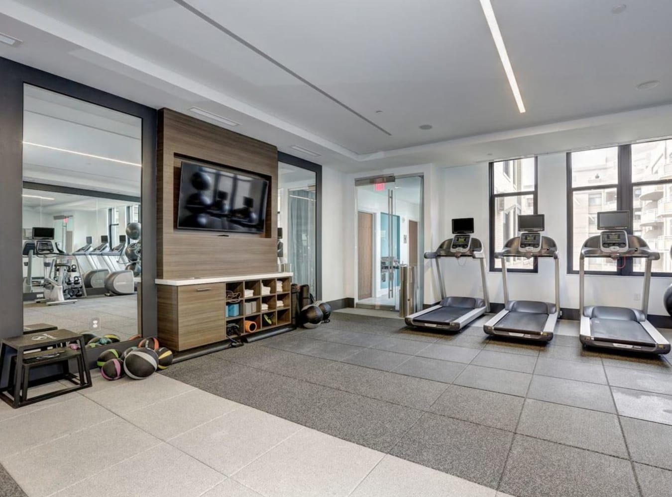 Gym at Solaire 7077 Woodmont in Bethesda, Maryland