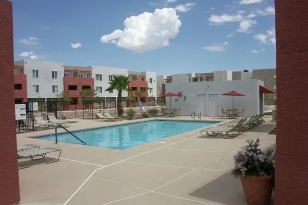 Rendering of residents swimming pool at Los Pecos Senior Apartments in Las Vegas, Nevada