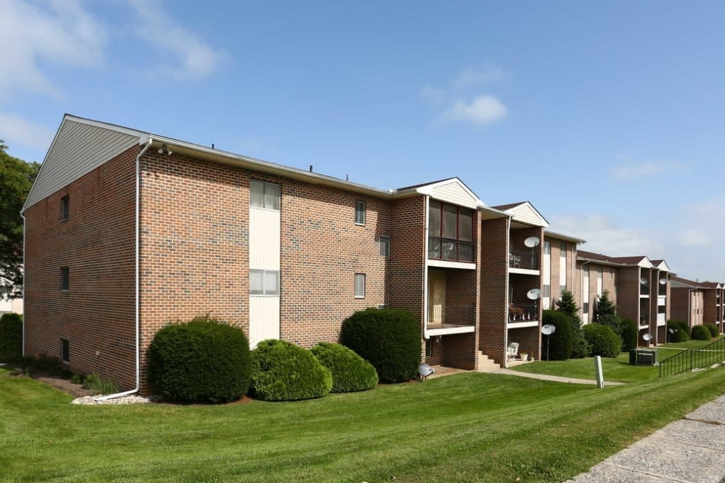 Large green lawn at Orchard Hills Apartments in Whitehall, Pennsylvania