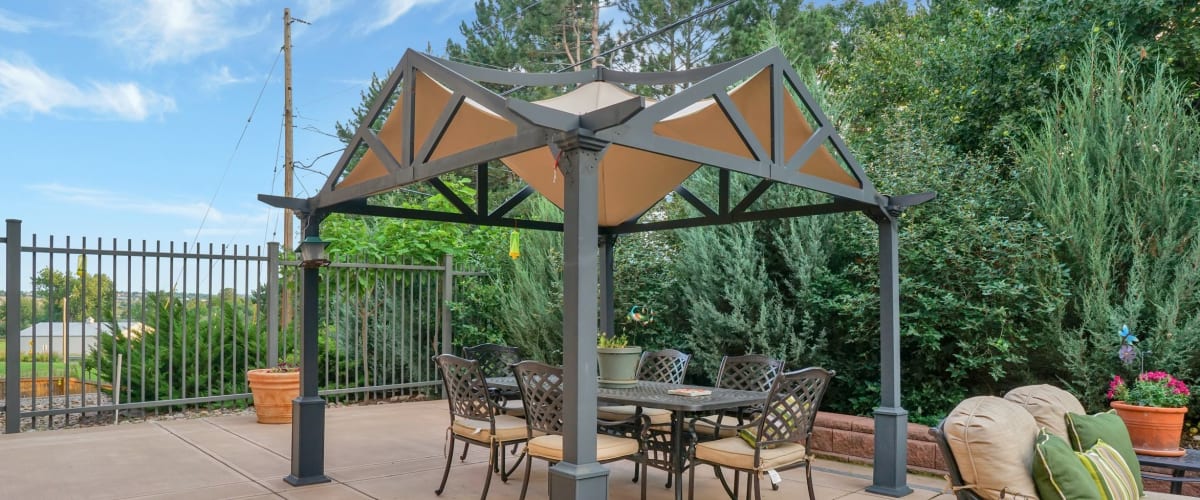 Charming gazebo at Hillcrest of Loveland in Loveland, Colorado