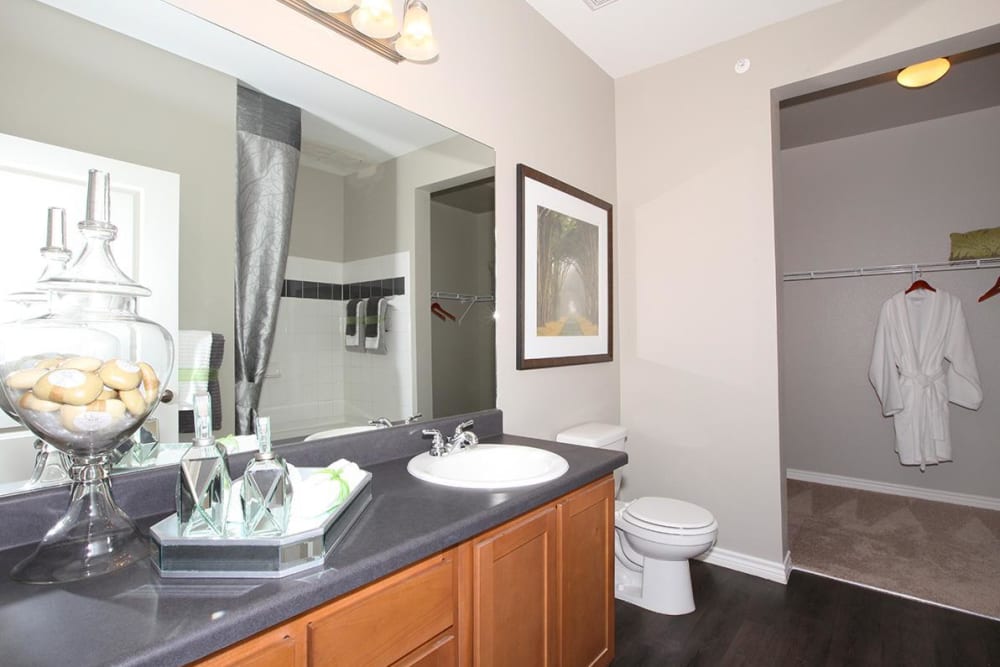Beautiful upgraded bathroom at Outlook Ridge in Pueblo, Colorado
