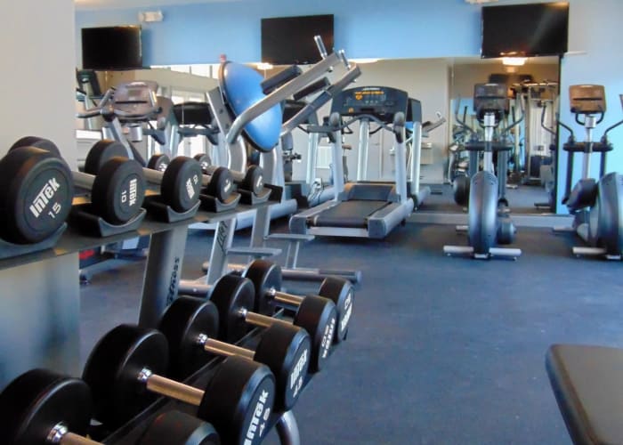 Watercourse Apartments offers a spacious fitness center in Graham, North Carolina