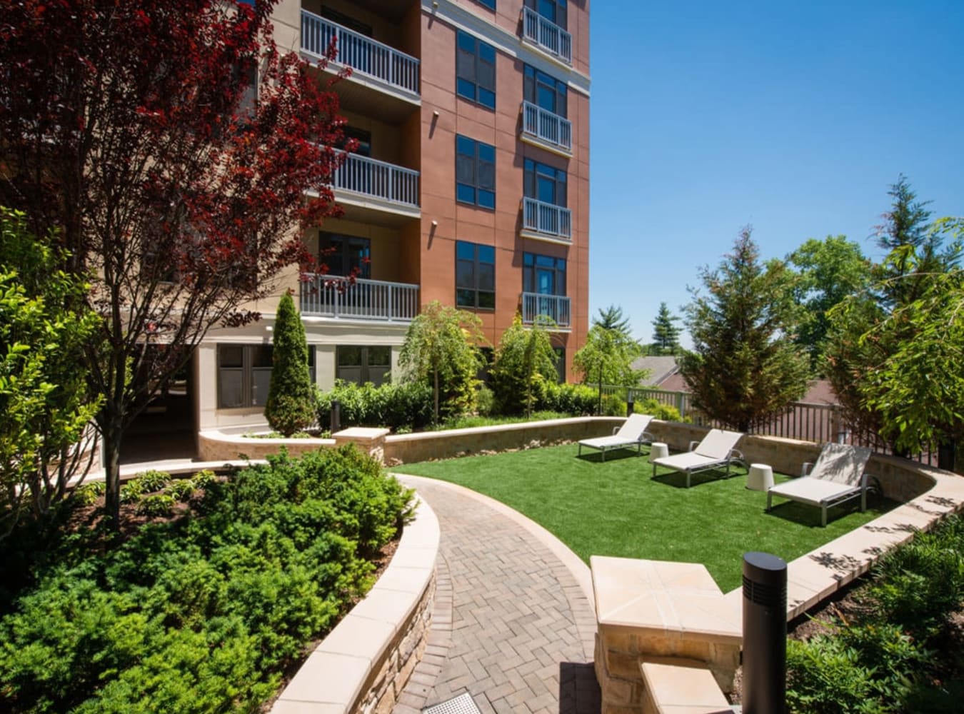 Outside sunny seating at Solaire 10914 Georgia in Silver Spring, Maryland