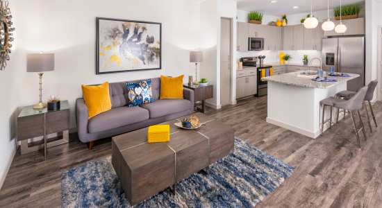Living area at The Crossing at Cooley Station in Gilbert, AZ