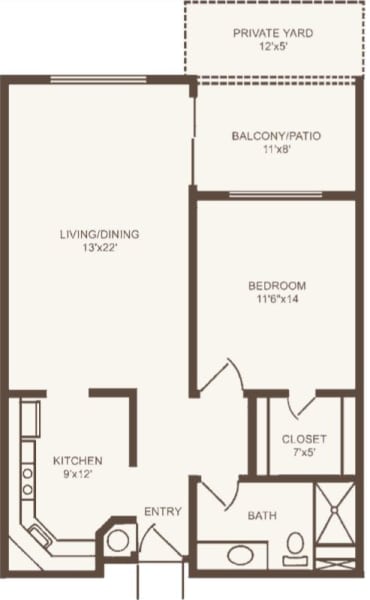 Assisted living one bedroom II at The Country Club of La Cholla in Tucson, Arizona