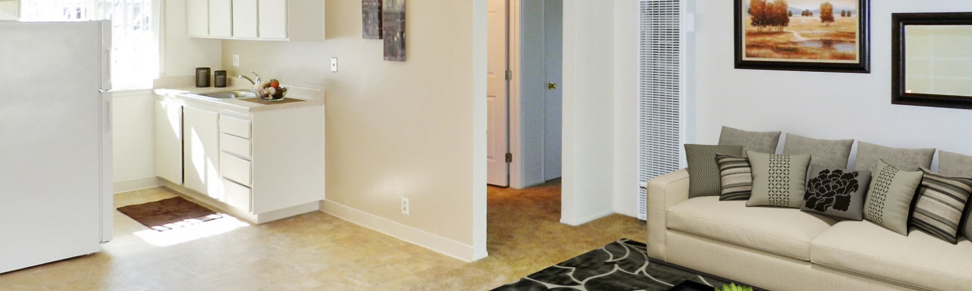 Floor plans at Mountain View Apartments in Concord, California