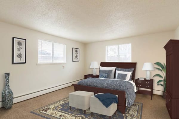 Take a virtual tour of a 1 bedroom, 1 bath floor plan at Dixon Manor in Rochester, New York