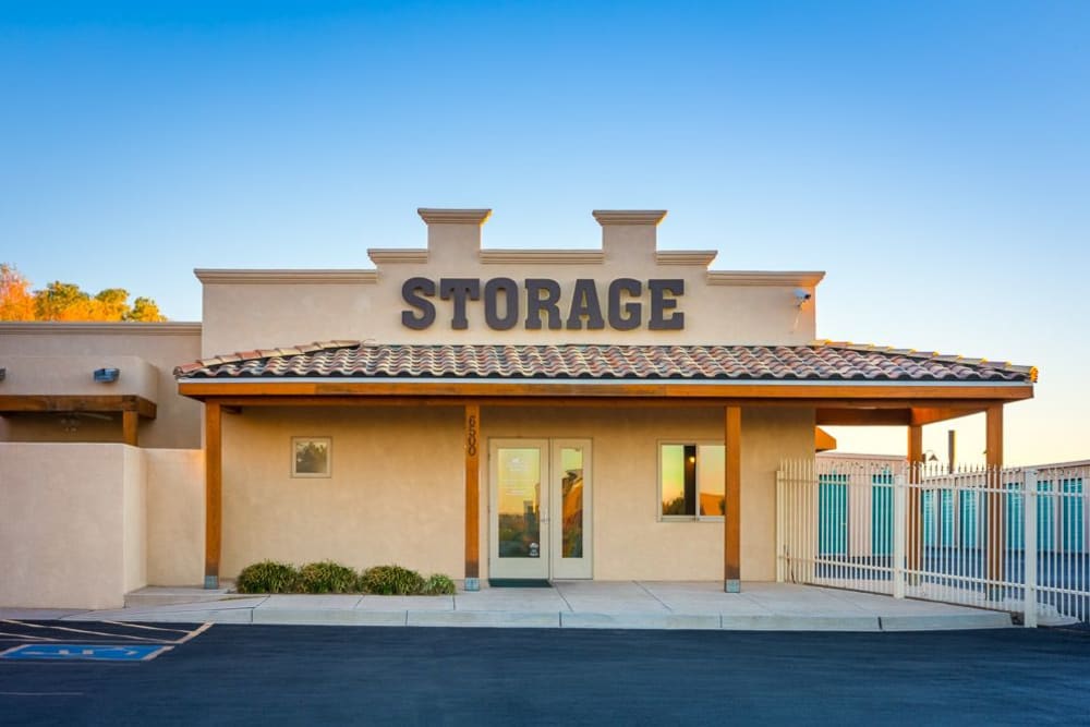 Entrance at Ventana Ranch Self Storage in Albuquerque, New Mexico.