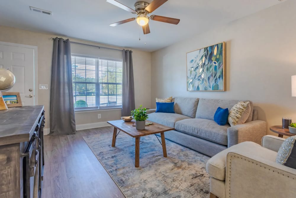 Living room with its premium features at Avalon I Apartments in North Charleston,South Carolina