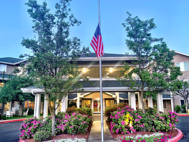 The main building at Maple Ridge Senior Living in Ashland, Oregon. 