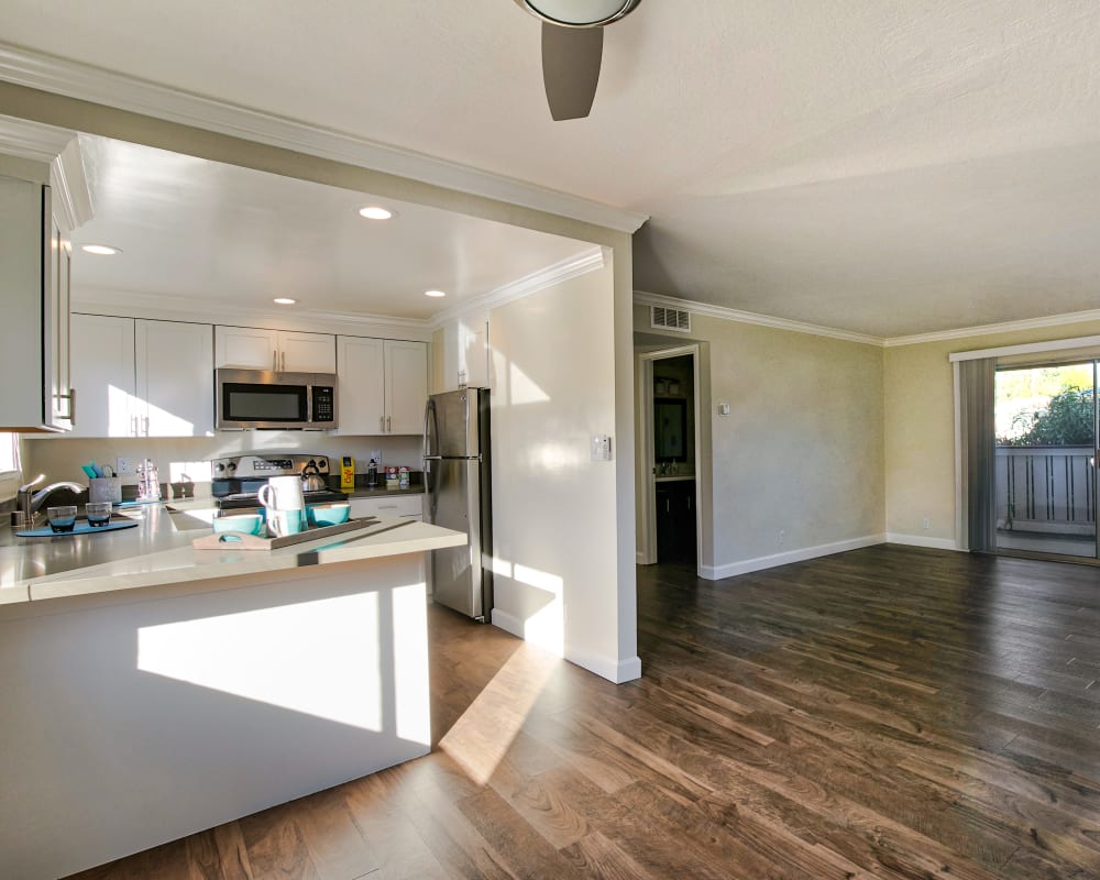 kitchen at Colonial Gardens in Fremont, California