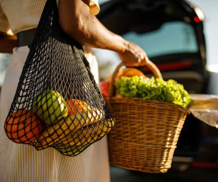 Resident shopping vegetables near Kensington Square in Rock Hill, South Carolina