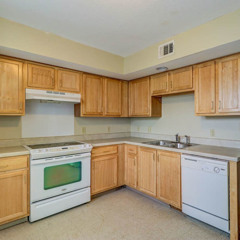 Kitchen of an apartment home at Jenny Greene in Hardeeville, South Carolina
