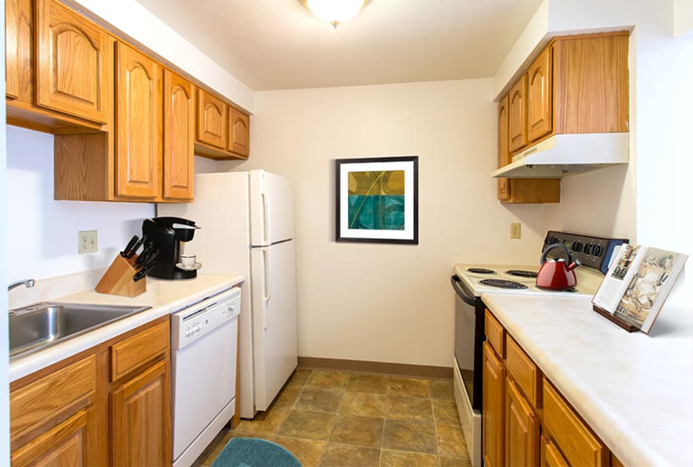 Bright, well equipped kitchen at Riverton Knolls home in West Henrietta, New York