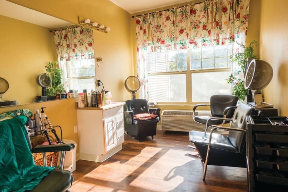 Beauty salon at Lakeland Senior Living in Eagle Point, Oregon. 