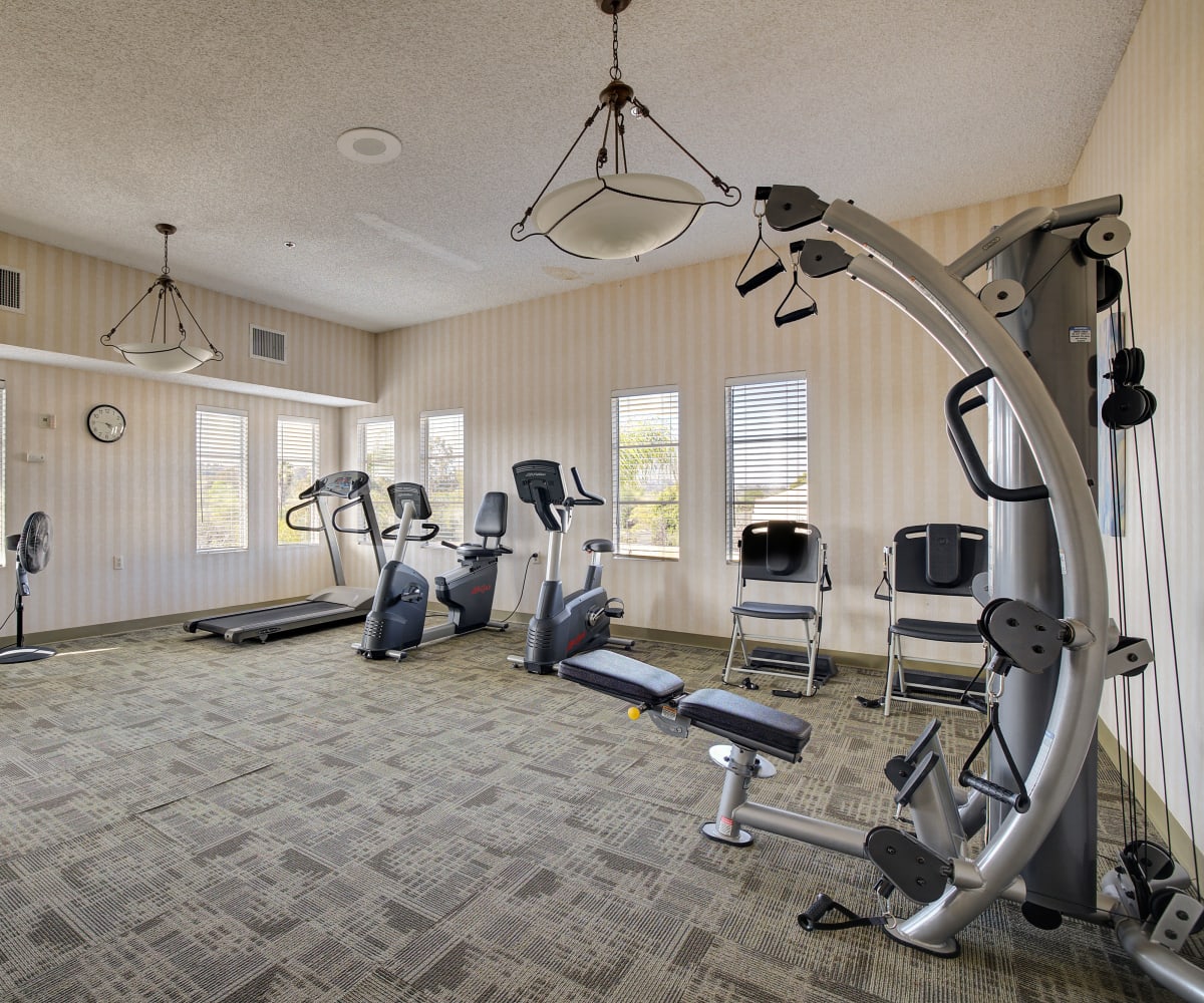 Exercise studio at Pacifica Senior Living Bonita in Chula Vista, California