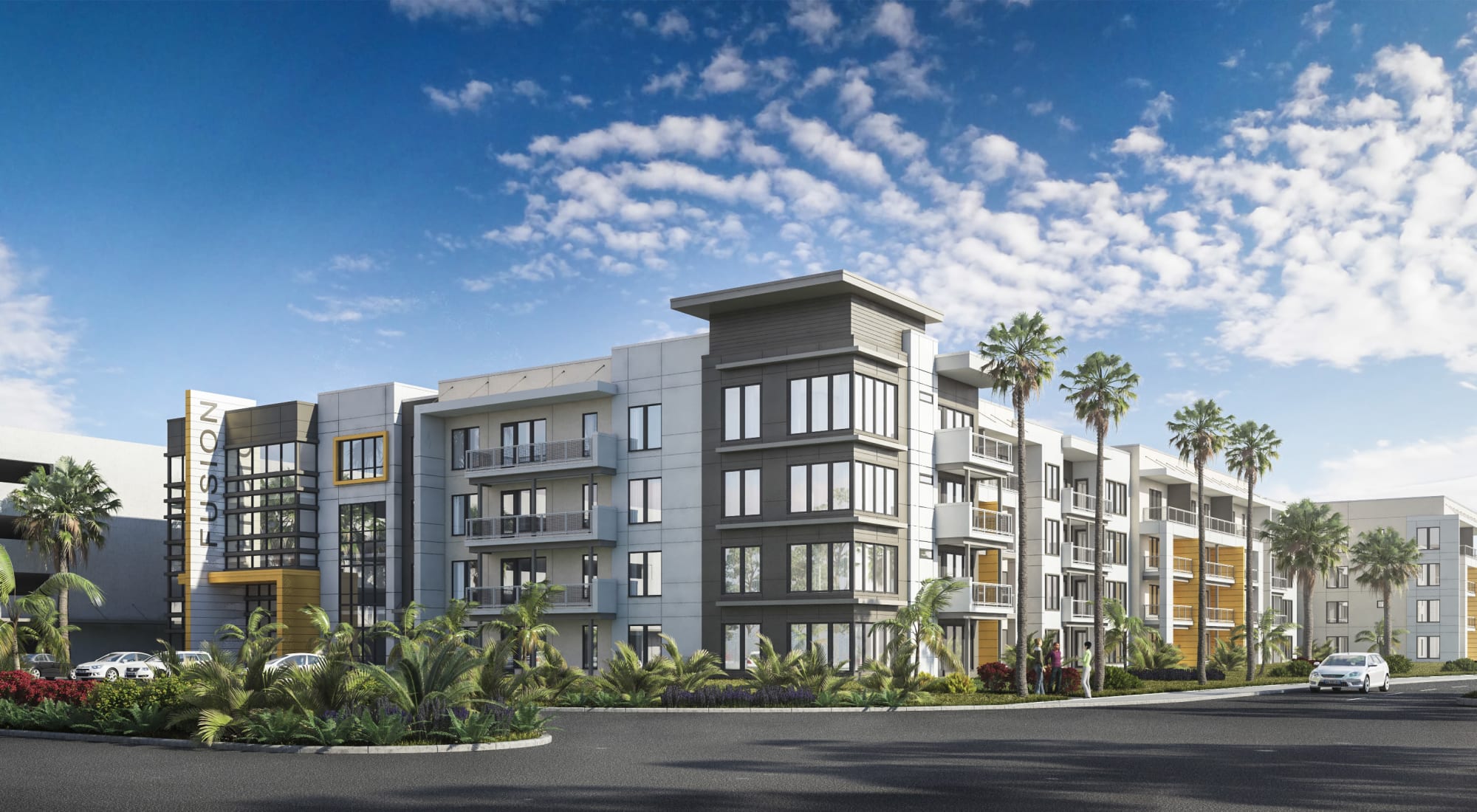 Rendering of Fusion apartments in Jacksonville, Florida