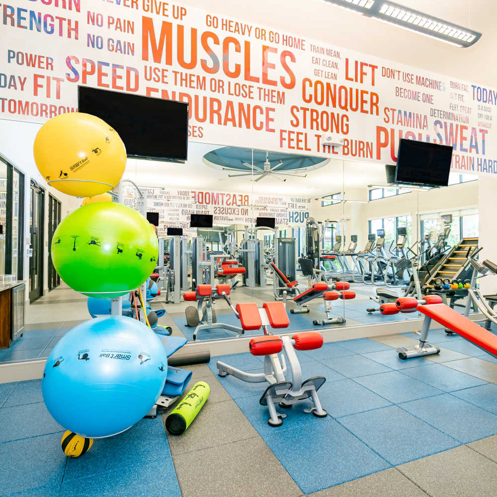 Community work out area at NOVU New Forest in Houston, Texas