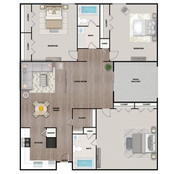 C1 floor plan brochure at The Nolan in Fort Worth, Texas