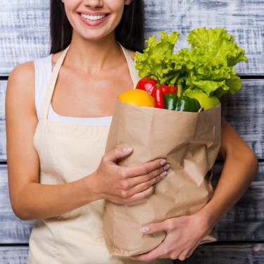 Resident shopping at one of the many retail shops near Rock Creek Commons
