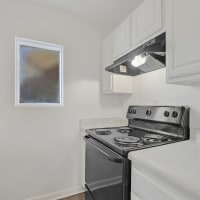 Kitchen with modern appliances at The Overlook at Pensacola Bay in Pensacola, Florida