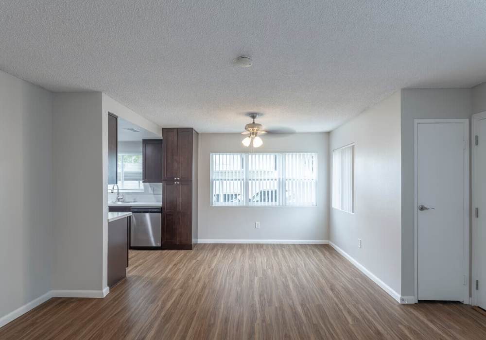 Spacious living room at The Willows in Escondido, California