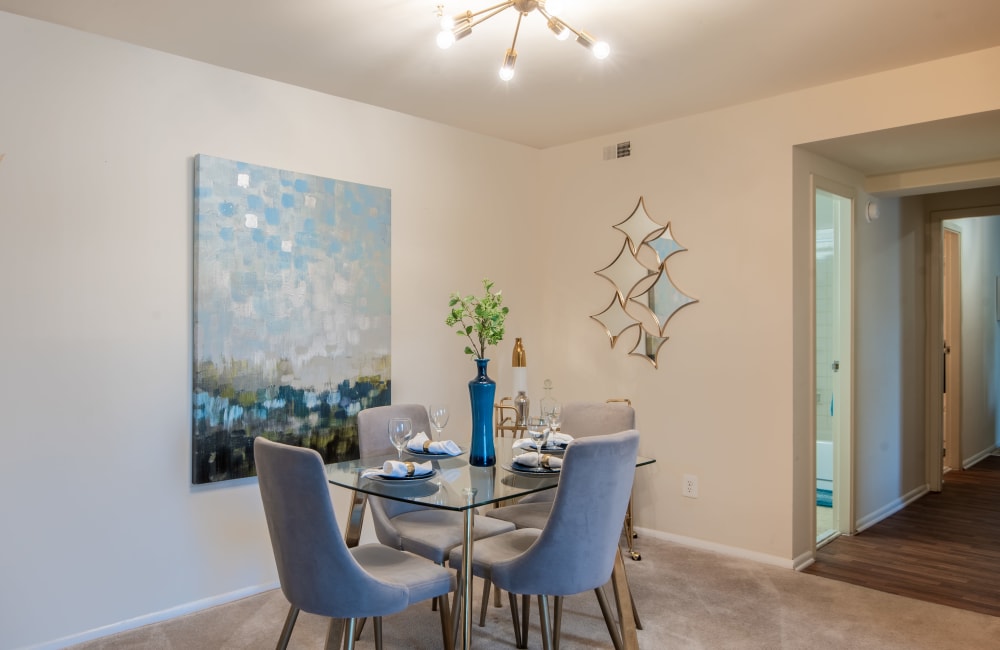 Dining room at Carriage Hill Apartment Homes in Randallstown, Maryland