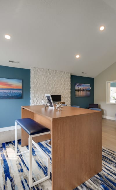 newly renovated business center at Carriage Park Apartments in Vancouver