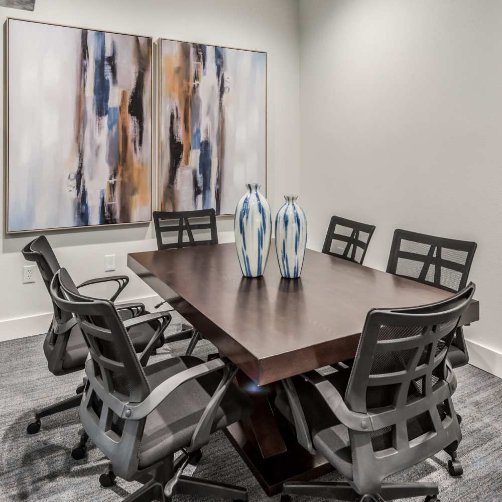 Business center at Briar Forest Lofts in Houston, Texas