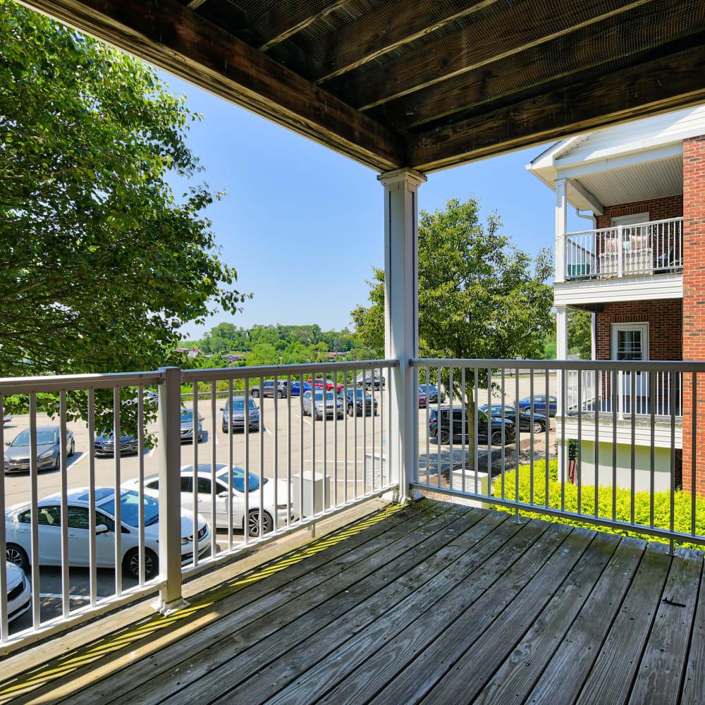 Private patio at Parkside Estates, Canonsburg, Pennsylvania