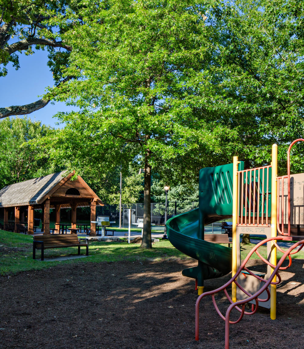 Onsite children's playground at Sofi at 50 Forest in Stamford, Connecticut