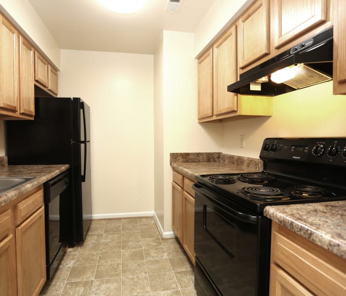 Kitchen at Willow Oaks Apartments in Chesapeake, Virginia
