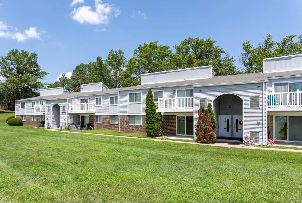 Building exteriors at Blair Mill Village East Apartment Homes in Horsham, Pennsylvania