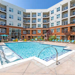 Swimming pool at Helios in Englewood, Colorado
