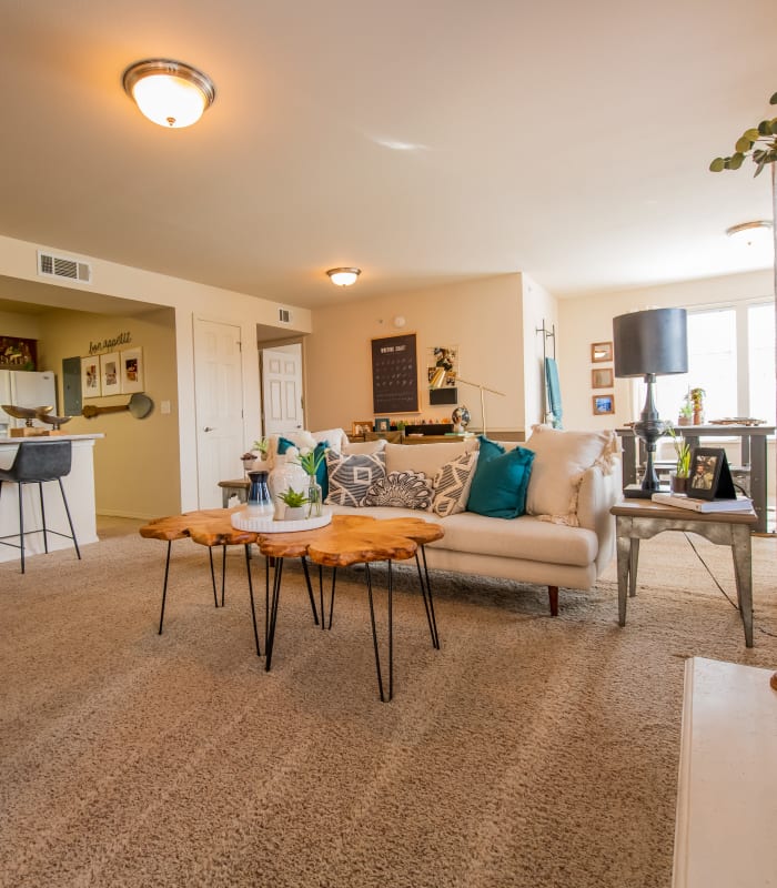 Spacious living room at Colonies at Hillside in Amarillo, Texas