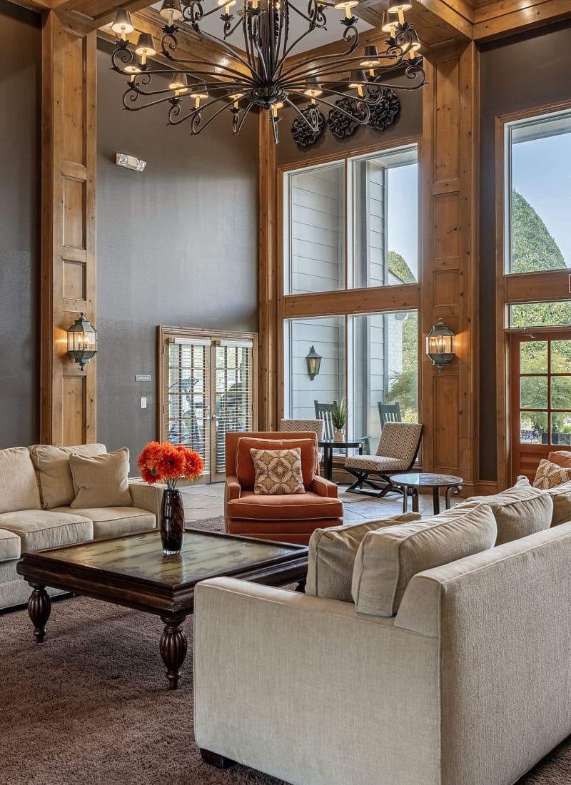 Elegant lobby at Marquis at Silverton in Cary, North Carolina