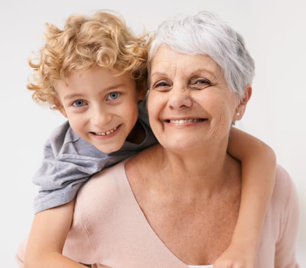 Senior with her grandson at The Gardens at Creekside