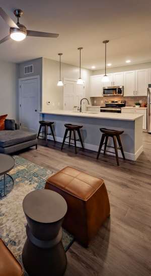 View floor plans at Flats at Stones Crossing in Greenwood, Indiana
