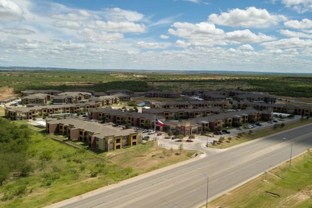 Aerial view of the community at The BLVD in San Angelo, Texas