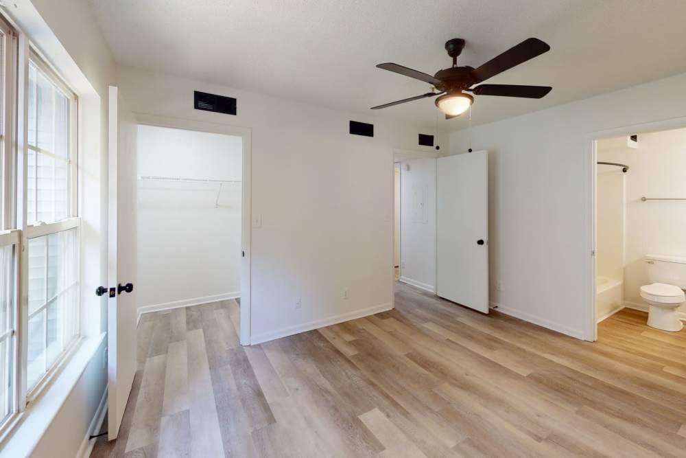Wooden style flooring at Wallace Terrace Apartments in Charlotte, North Carolina