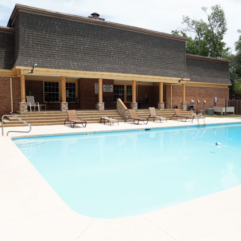 Sparkling swimming pool at Westwood Apartments in Albany, Georgia