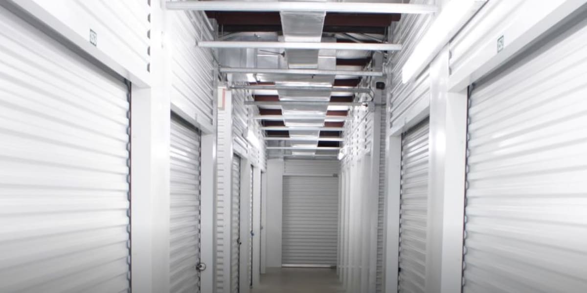 A climate-controlled storage unit at Another Closet Storage in San Marcos, Texas